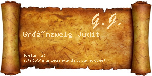 Grünzweig Judit névjegykártya